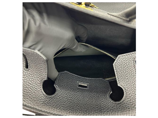 Hermès Borsa a mano Hermes Birkin 30 in pelle Togo Nero - vista 10