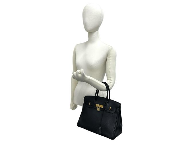 Hermès Borsa a mano Hermes Birkin 30 in pelle Togo Nero - vista 2