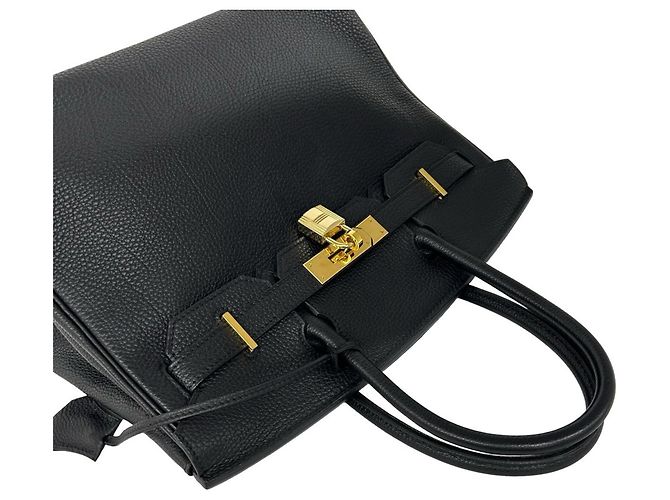 Hermès Borsa a mano Hermes Birkin 30 in pelle Togo Nero - vista 4