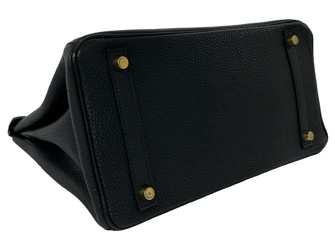 Hermès Borsa a mano Hermes Birkin 30 in pelle Togo Nero - vista 7