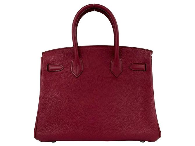 Hermès Borsa HERMES Birkin 30 in pelle Togo Mini Tote Bag Rosso - vista 3