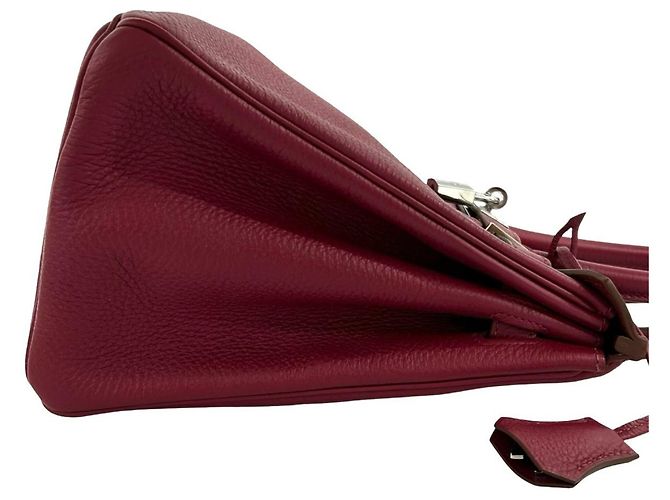 Hermès Borsa HERMES Birkin 30 in pelle Togo Mini Tote Bag Rosso - vista 6