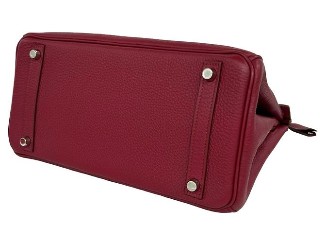 Hermès Borsa HERMES Birkin 30 in pelle Togo Mini Tote Bag Rosso - vista 8