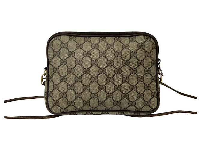 Borsa a tracolla Gucci in pelle marrone - vista 3
