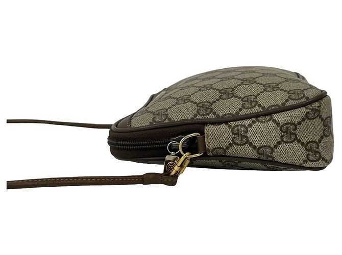 Borsa a tracolla Gucci in pelle marrone - vista 5
