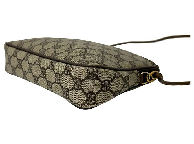Borsa a tracolla Gucci in pelle marrone - vista 8
