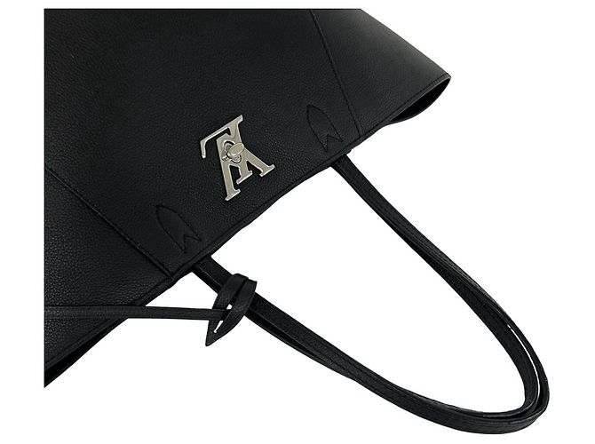 Louis Vuitton Lockme Cabas Leder Tote Bag mit Drehverschluss Schwarz - Ansicht 4