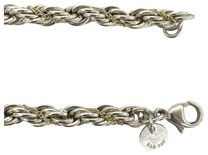 Tiffany & Co Bracciale Tiffany Vintage Twist Rope Argento D'oro - vista 4