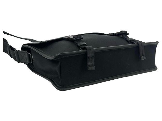 Borsa a tracolla in nylon e pelle Intrecciato Bottega Veneta Nero - vista 7