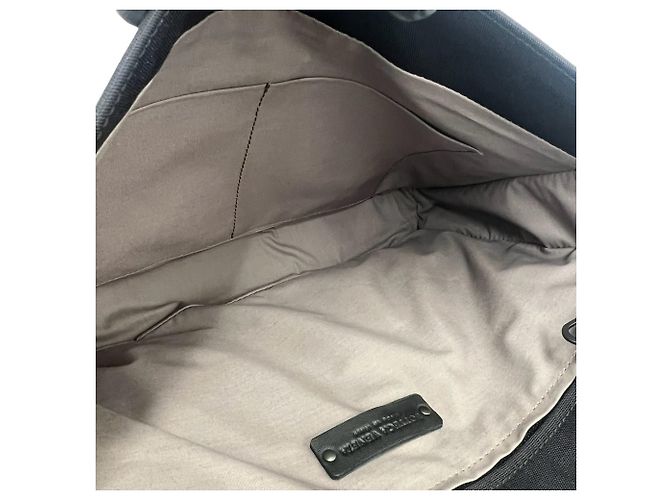 Borsa a tracolla in nylon e pelle Intrecciato Bottega Veneta Nero - vista 9
