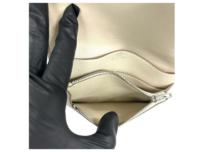 Hermès Cartera bi-fold Hermes Dogon Compact Blanco - vista 10
