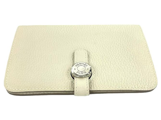 Hermès Cartera bi-fold Hermes Dogon Compact Blanco - vista 6