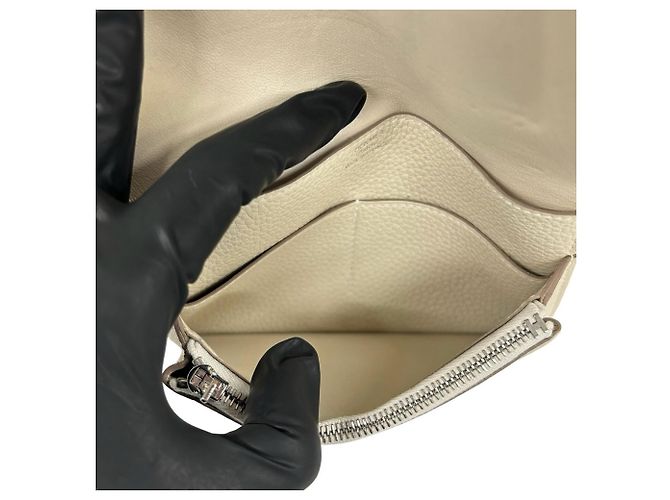 Hermès Cartera bi-fold Hermes Dogon Compact Blanco - vista 9