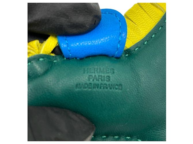 Hermès Hermes Vintage Rodeo Charm PM Blu Verde Giallo - vista 2