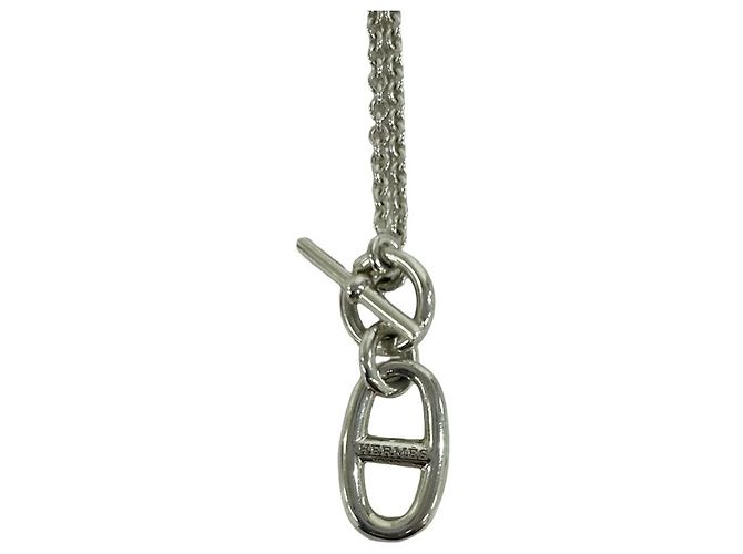 Hermès Collana Amulet Chaine d'Ancre Hermes Argento - vista 5