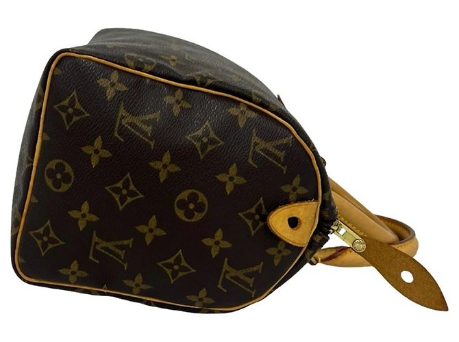 Bolso de mano de cuero Louis Vuitton Monogram Speedy 25 Castaño - vista 6