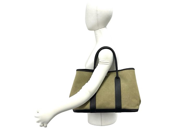 Hermès Borsa Tote Hermes Garden Party PM Marrone Cachi - vista 2
