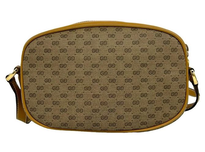 Mini borsa a tracolla in pelle con logo Micro GG di Gucci Marrone - vista 3