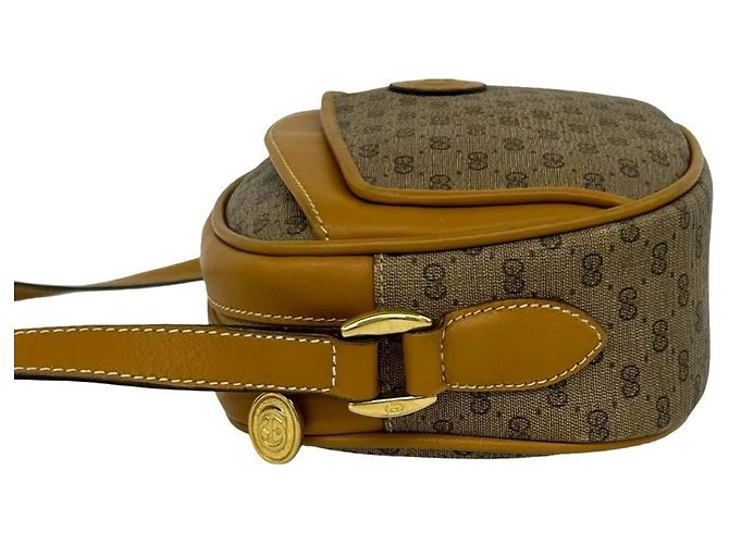 Mini borsa a tracolla in pelle con logo Micro GG di Gucci Marrone - vista 5