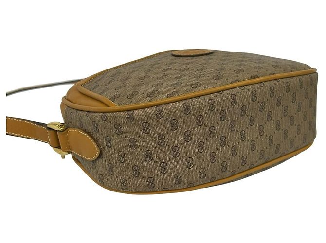 Mini borsa a tracolla in pelle con logo Micro GG di Gucci Marrone - vista 7