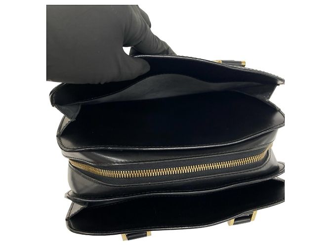 Borsa Louis Vuitton Vintage Pont Neuf in pelle Epi Nero - vista 10