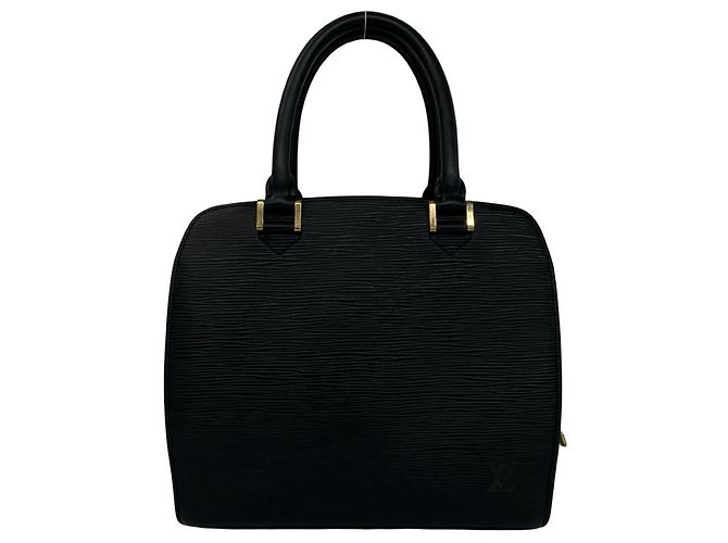 Borsa Louis Vuitton Vintage Pont Neuf in pelle Epi Nero - vista 3