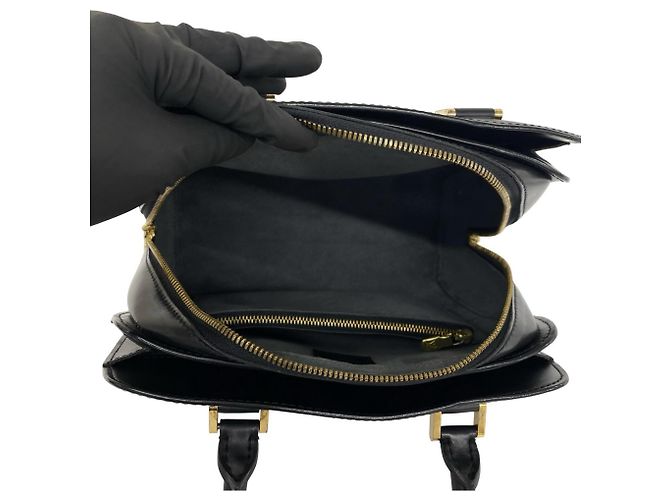Borsa Louis Vuitton Vintage Pont Neuf in pelle Epi Nero - vista 9