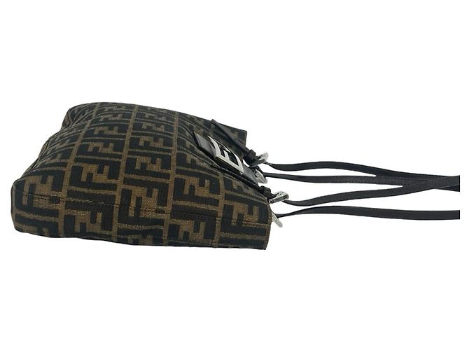 Fendi Vintage Schulter- und Tote Bag mit Zucca-Muster Braun Schwarz - Ansicht 6