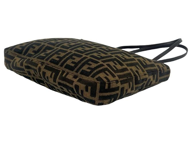Fendi Vintage Schulter- und Tote Bag mit Zucca-Muster Braun Schwarz - Ansicht 8