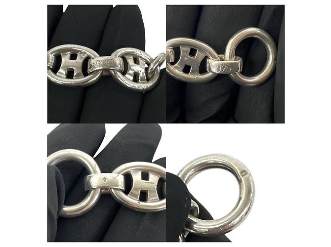 Hermès Hermes Vintage H Logo Charm Armband Silber - Ansicht 3