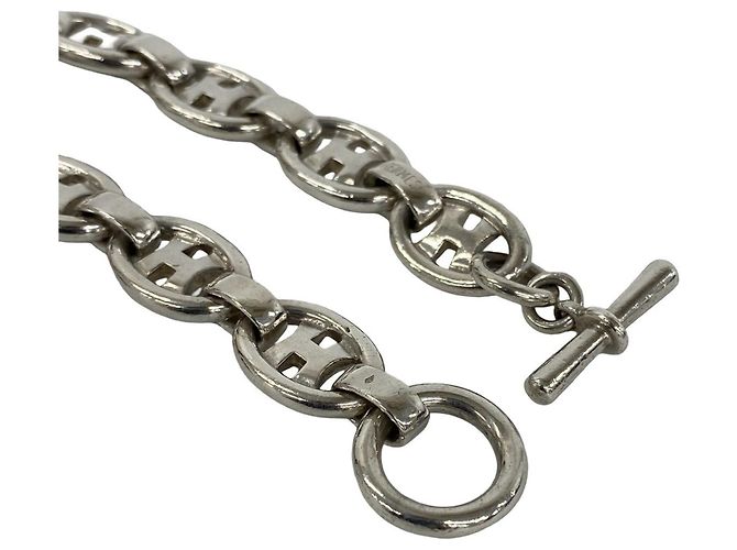 Hermès Hermes Vintage H Logo Charm Armband Silber - Ansicht 4