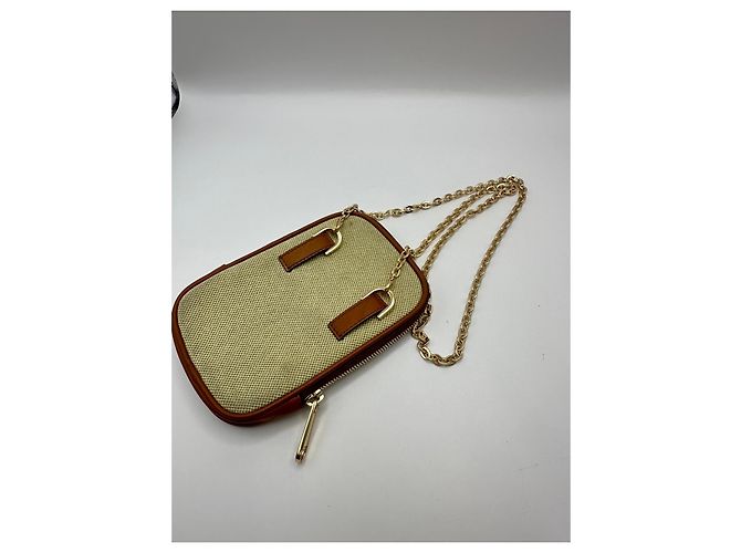 Gucci Vintage Canvas Gürteltasche Braun Rot Beige Grün - Ansicht 3