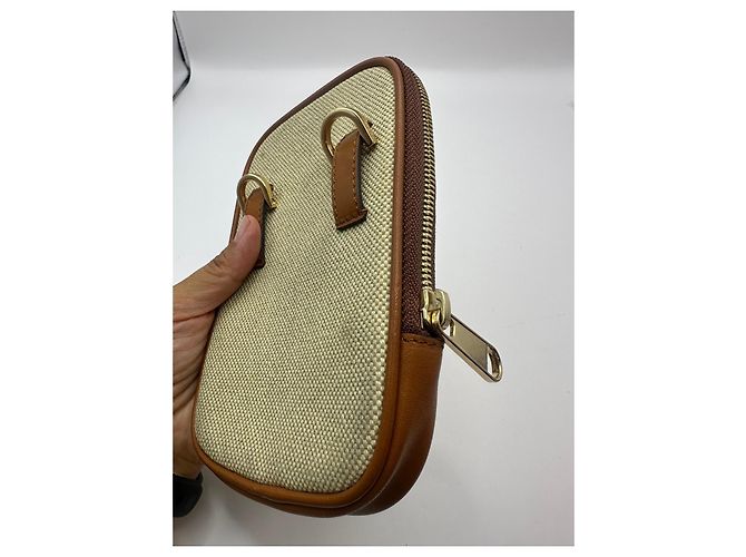 Gucci Vintage Canvas Gürteltasche Braun Rot Beige Grün - Ansicht 8