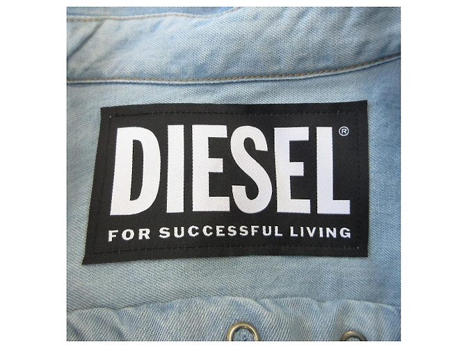 Autre Marque Diesel Denim Kleid Blau Hellblau - Ansicht 7
