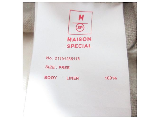 Autre Marque Vestido gilet largo de lino MAISON SPECIAL Beige - vista 6