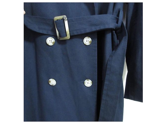 Autre Marque ETRE TOKYO Gabardina larga con doble botonadura Azul - vista 6