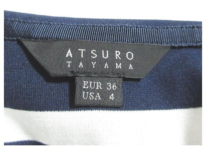Autre Marque Abrigo túnica a rayas ATSURO TAYAMA Azul - vista 6