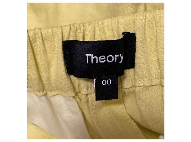 Theory ECO CRUNCH WASH TREECA PULL ON GZ Leinenhose Gelb - Ansicht 4