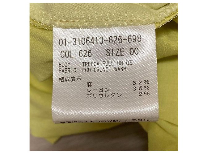 Theory ECO CRUNCH WASH TREECA PULL ON GZ Leinenhose Gelb - Ansicht 5