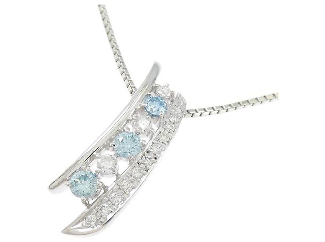 Autre Marque Collar de diamantes Pt900 Pt850 Plata - vista 3