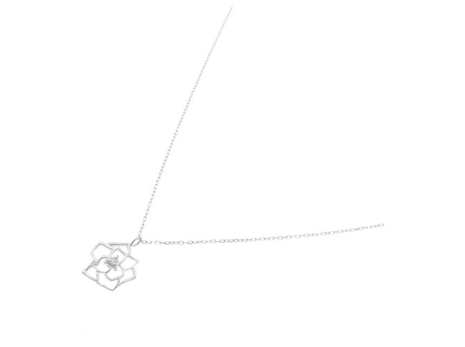 Autre Marque Collana in oro bianco K10 e diamanti Argento - vista 2