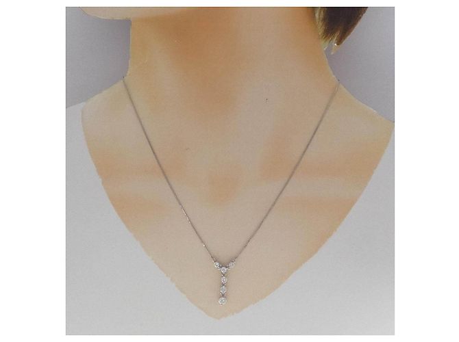 Autre Marque Collana in Pt850 e diamanti Argento - vista 6