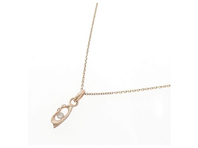 Autre Marque Collana K10 Pink Gold Diamante Rosa - vista 2