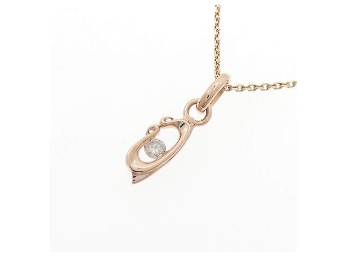 Autre Marque Collana K10 Pink Gold Diamante Rosa - vista 3