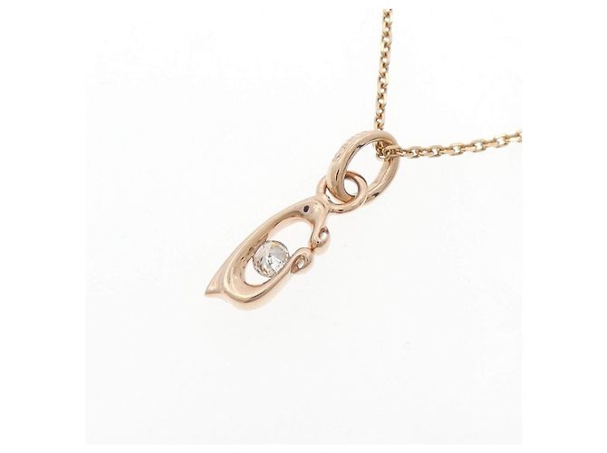 Autre Marque Collana K10 Pink Gold Diamante Rosa - vista 4