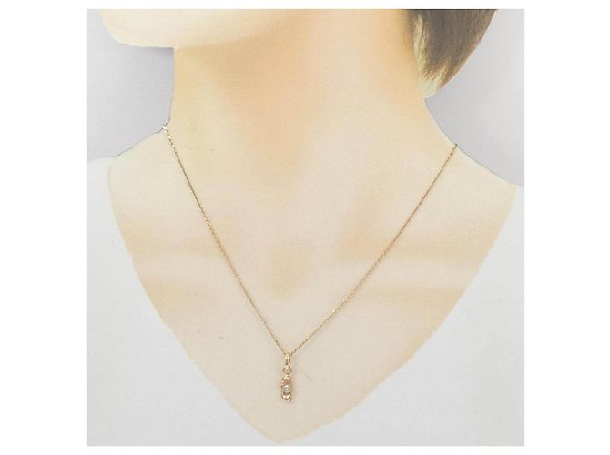 Autre Marque Collana K10 Pink Gold Diamante Rosa - vista 6