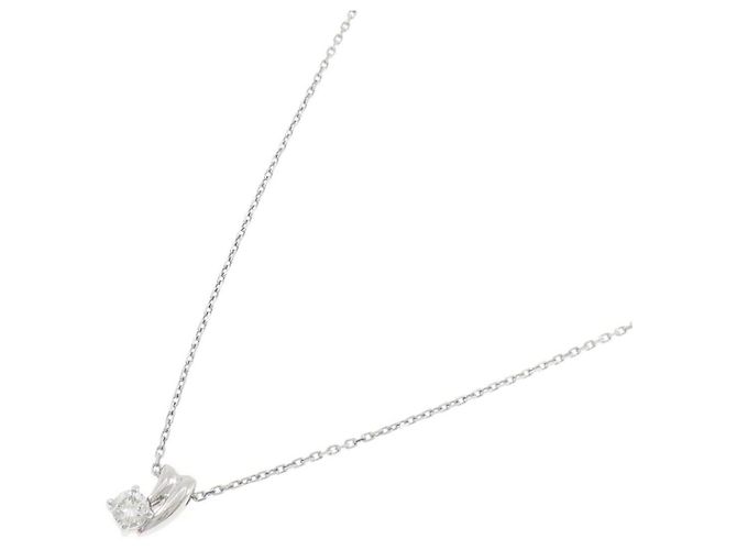 Autre Marque Collana in Pt850 con diamanti Argento - vista 2