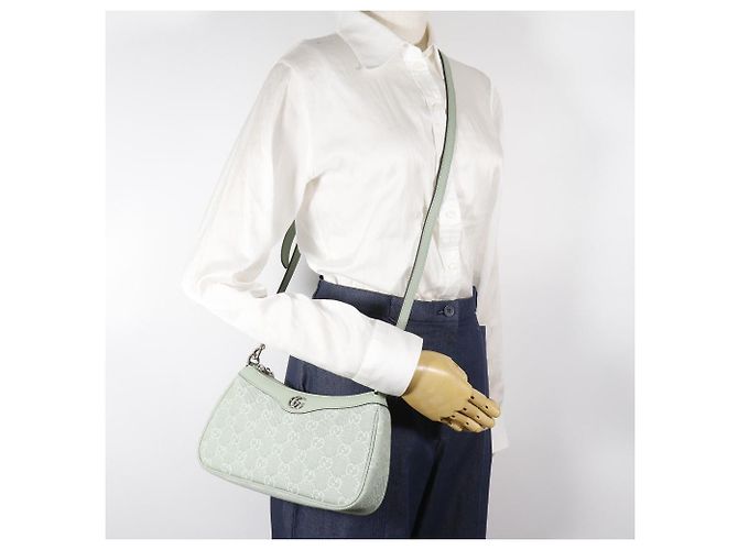 Borsa a tracolla Gucci Ophidia GG Canvas Verde - vista 11
