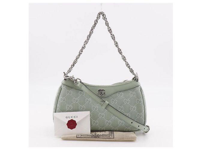 Borsa a tracolla Gucci Ophidia GG Canvas Verde - vista 12