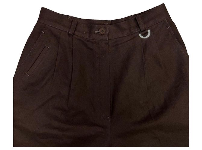 Christian Dior Wool Polyester Pants Brown - view 2